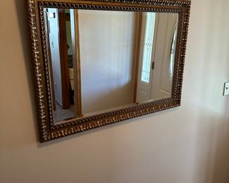A beautiful LARGE hall mirror! Gold frame!