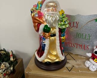 Close up of Mercury Glass Santa! 