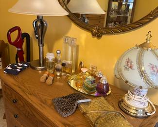 Nice perfume assortment, a couple of vintage hand bags and more!