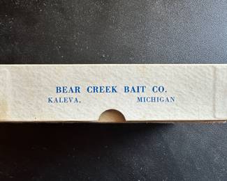 A fantastic Vintage Ice King Spearing Decoy No. S 60 with Box Bear Creek Bait Co. MINT IN THE ORIGINAL BOX!