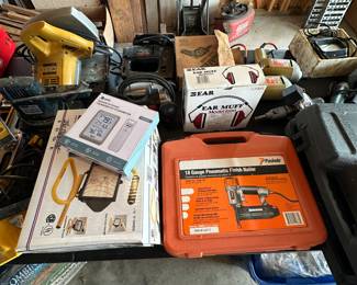 Close Ups of some of our great garage items!  VERY nice Pasload Trim Nail Gun!