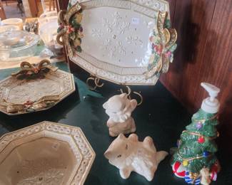 Fitz and Floyd Christmas serving pieces