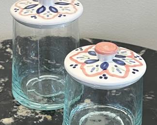 Lot 43 | Ceramic Top Beldi Glass Container
