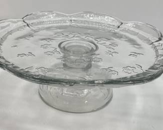 Lot 215 | Rosebud Print Cake Stand Pedestal Tray
