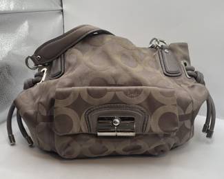 Lot 139 | Coach Kristin Monogram Op Art Satchel Purse AS-IS
