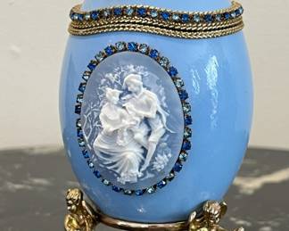 Lot 30 | Faberge Egg inspired Trinket Box on Feet
