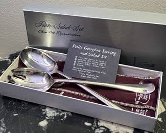 Lot 58 | Vintage Petite Georgian Serving Salad Utensils
