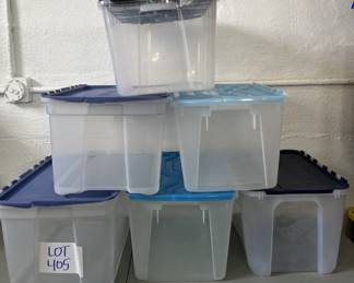 Lot 405 | Plastic Storage Bins Totes Bin Tote
