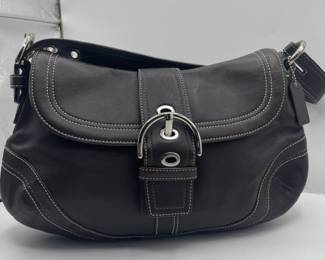 Lot 137 | Black Coach Leather Soho Purse Shoulder Bag
