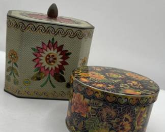 Lot 165 | Duo of Daher & Daher Style Tin Stash Boxes
