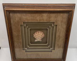 Lot 211 | Velvet Matted Seashell Shadowbox Frame
