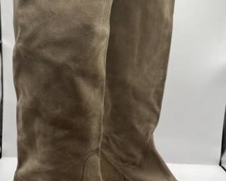 Lot 151 | Vintage Embroidered Suede Knee High Boots
