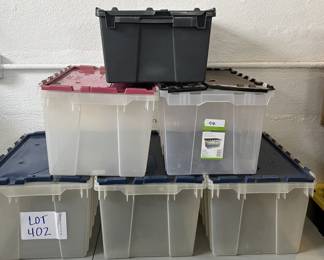 Lot 402 | Plastic Storage Bins Totes Bin Tote
