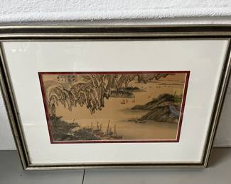 Lot 330 | Asian Silk Screen Print with Stamp
