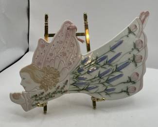 Lot 199 | Pottery Angel Wall Hanging Decor Artist Signed
