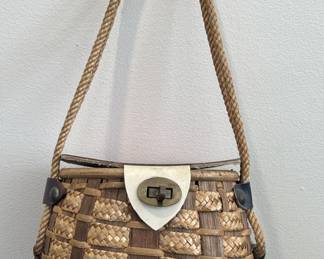 Lot 22 | Vintage Fishing Rope Basket w Toggle
