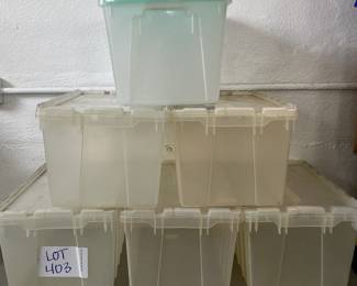 Lot 403 | Plastic Storage Bins Totes Bin Tote
