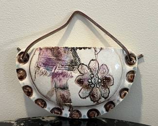 Lot 53 | Handmade Pottery Pocket Vase Hanging Art
