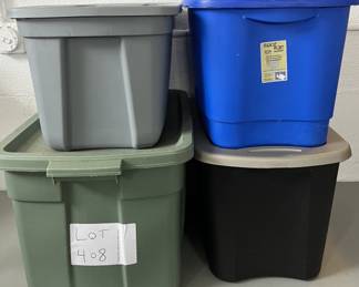 Lot 408 | Plastic Storage Bins Totes Bin Tote
