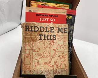 Lot 221 | Card Catalog Box w Paperback Novels Books
