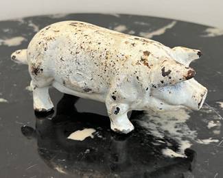 Lot 41 | Vintage Cast Iron Prized Pig Figurine
