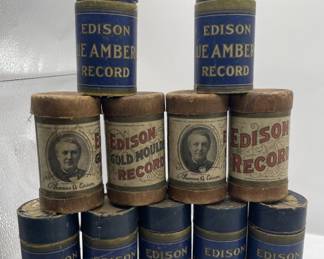 Lot 181 | Edison Blue Amberola Record Tubes Amber Records
