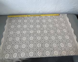 Lot 308 | Antique Handmade Lace Tablecloth
