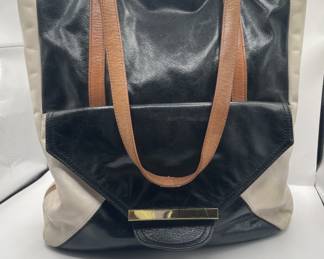 Lot 133 | Badgley Mischka Leather Shoulder Tote Bag Purse
