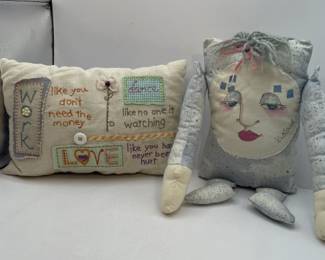 Lot 245 | Whimseycraft Pillow Doll, Inspirational Pillow
