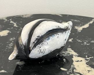 Lot 9 | Artist Signed Raku Pottery Seashell Shell
