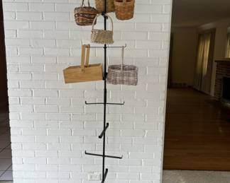 Lot 25 | Standing Metal Basket Hook Stand Display Holder
