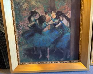 Remastered Oil Painting of “Dancers in Blue” Degas