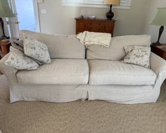 Slip Covered Pottery Barn Sleeper Sofa