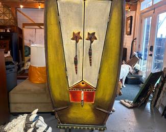 Vintage Richard Dunbrack Contemporary Folk Art Cabinet