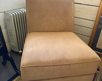 Pair of Jean Michel Frank Style Arm-Less Chair 