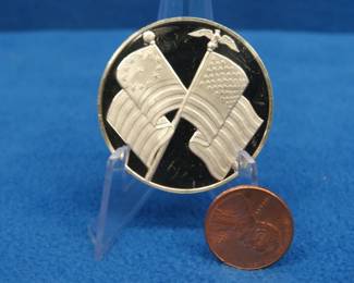 Lot 81. Postmasters of America 1776-1976 24.72 gr sterling round