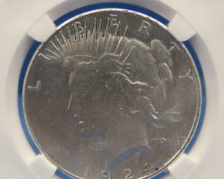 Lot 308. 1924 Peace Dollar