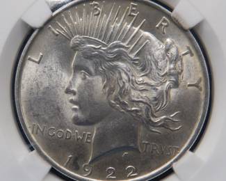 Lot 247. 1922 P Peace silver dollar