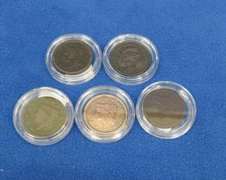 Lot 36. Five Large Cent coins