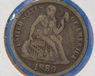Lot 70. 1889 Seated Liberty Dime