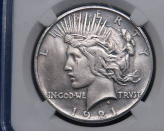 Lot 242. 1921 P Peace silver dollar