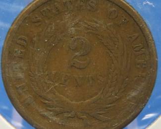 Lot 30. 1865 2 Cent Coin