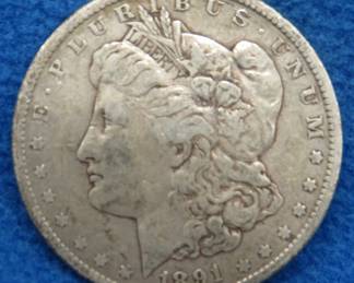 Lot 126. 1891 P Morgan silver dollar