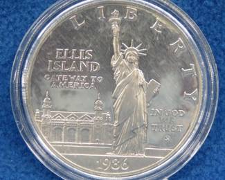 Lot 165. 1986 Proof 90% Silver Dollar