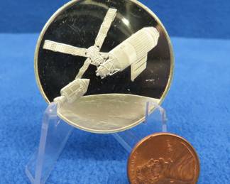 Lot 221. Postmasters of American 1974 Sky Lab Commemorative Sterling Silver 24 grams