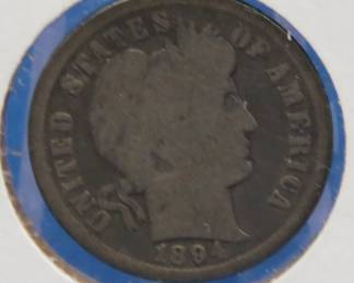 Lot 54. 1894 Barber Dime