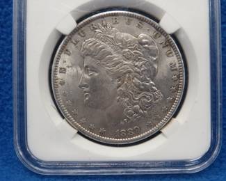 Lot 240. 1889 P Morgan silver dollar