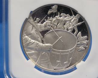 Lot 266. 1973 Postmasters of America Drum 25.0 grams sterling