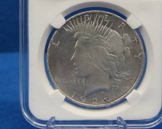 Lot 286. 1924 Peace Dollar