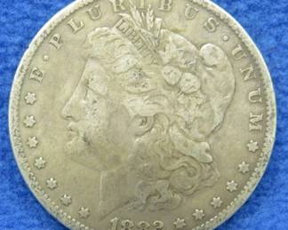 Lot 122. 1882 P Morgan silver dollar